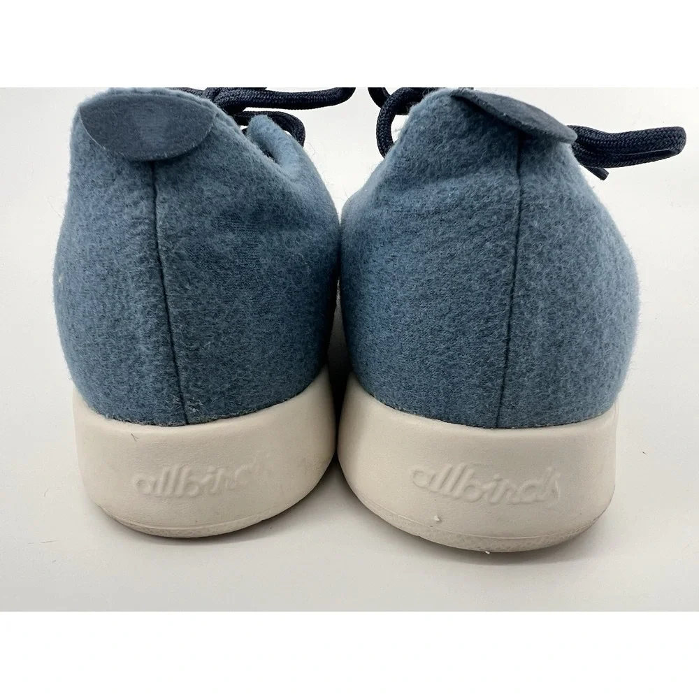 Allbirds Runner Shoes Mens 10 Blue Merino Wool Lace‎ Up Washable 0319 NV1 Casual